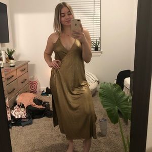 MINKPINK ROSE GOLD WRAP DRESS